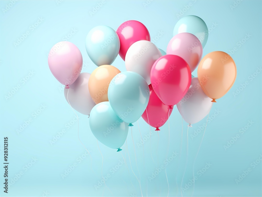 A vibrant, cheerful image of various pastel-colored balloons in a cluster against a soft, light blue background. A vibrant, cheerful image of various pastel-colored balloons in a cluster against a soft, light blue background.