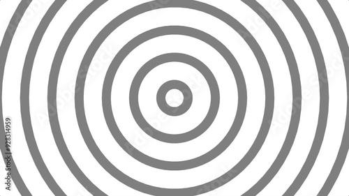 White and Grey Trippy Graphic Radio Waves Circle Loop Background
