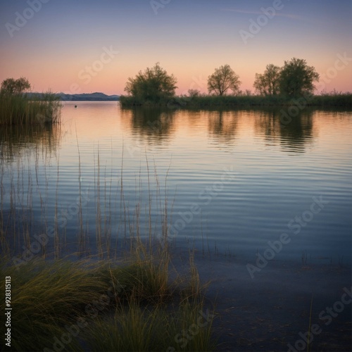 sunrise over the lake