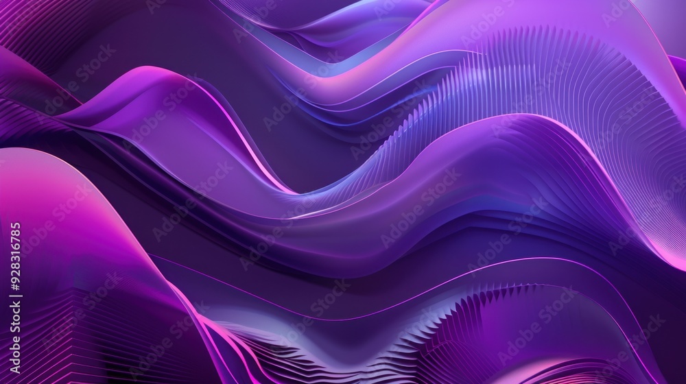 Abstract Purple Waves 3D Abstract Purple Waves 3D