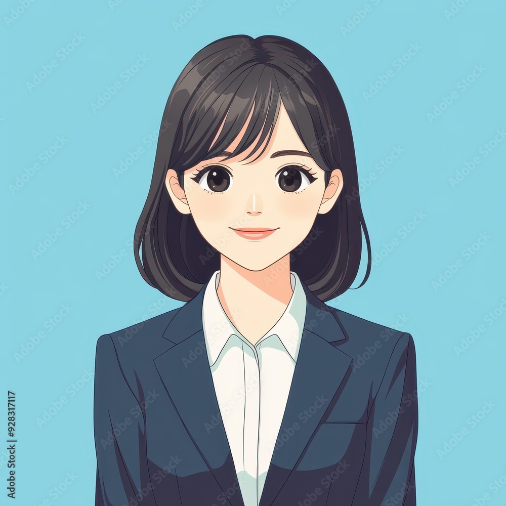 A vibrant cartoon of a businesswoman in a sharp suit, showcasing confidence and professionalism. A vibrant cartoon of a businesswoman in a sharp suit, showcasing confidence and professionalism.