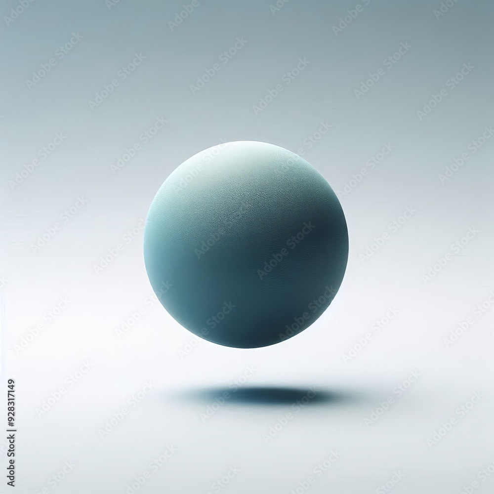 Isolated 3D solid sphere, resembling a smooth pearl, casts subtle shadow on solid background Isolated 3D solid sphere, resembling a smooth pearl, casts subtle shadow on solid background