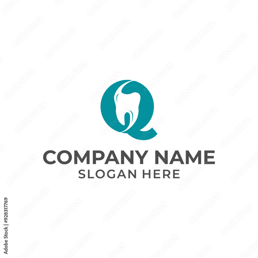 Letter Q logo dental. Q dental logo template Letter Q logo dental. Q dental logo template