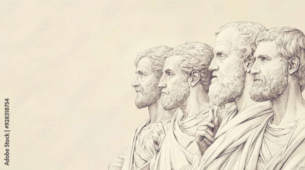 Fototapeta premium Biblical Illustration of 1 Chronicles: Sons of Benjamin as Wise and Just Leaders, Presiding Over Disputes and Offering Guidance to Their People