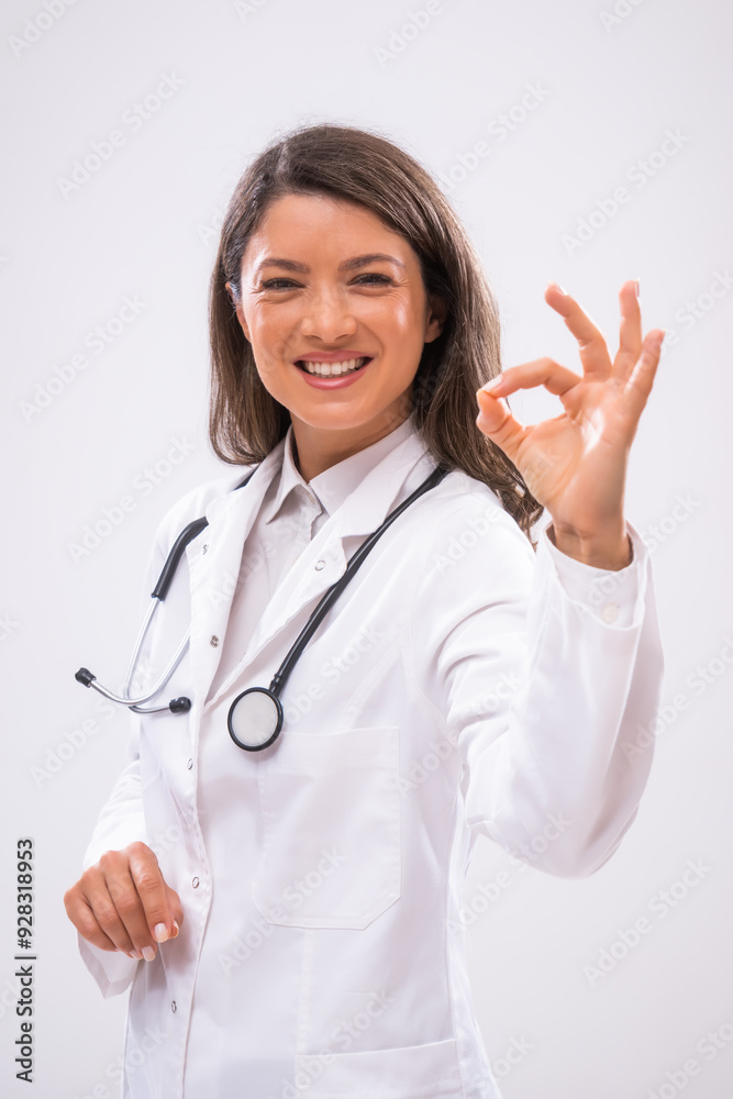 Portrait of doctor who is happy after successful treatment. Portrait of doctor who is happy after successful treatment.