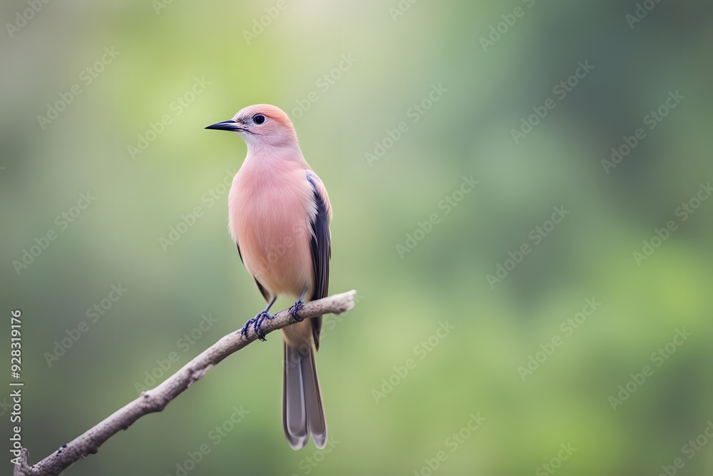 Apapane bird blurry nature background, Ai Generated Apapane bird blurry nature background, Ai Generated
