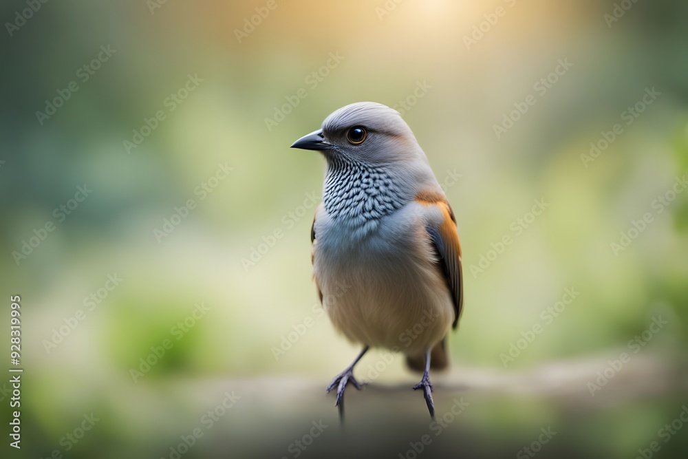 Fototapeta premium Anianiau bird blurry nature background, Ai Genrated
