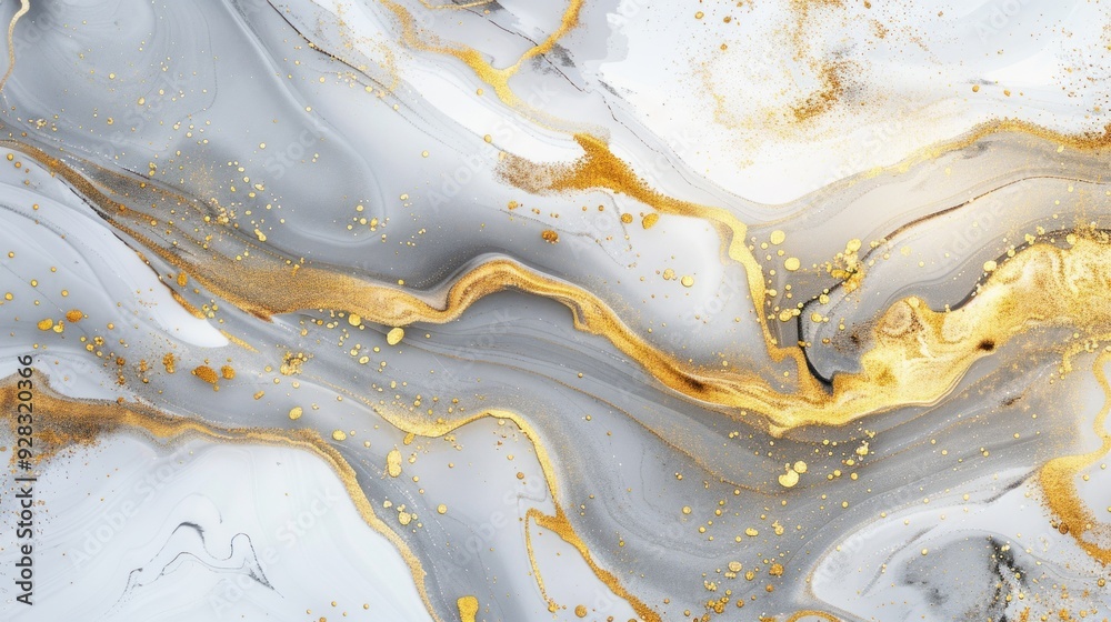 Abstract Gold and Grey Swirls Abstract Gold and Grey Swirls