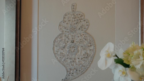 Decorative frame with embroidered heart shape from Viana do Castelo - Portugal