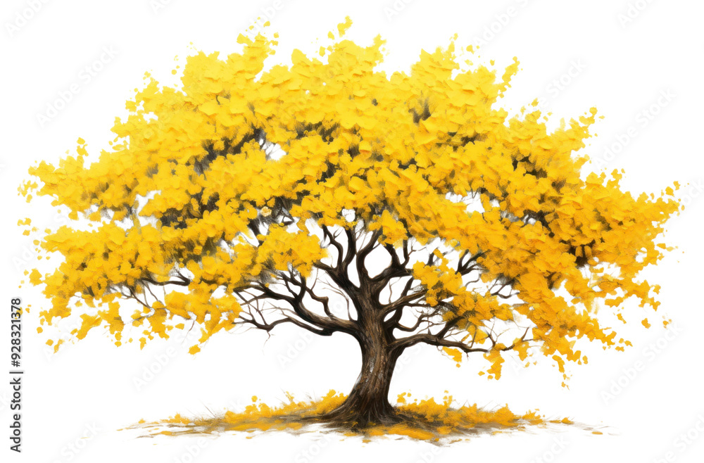 PNG A Ratchaphruek tree is blooming bright yellow blossom flower plant. PNG A Ratchaphruek tree is blooming bright yellow blossom flower plant.