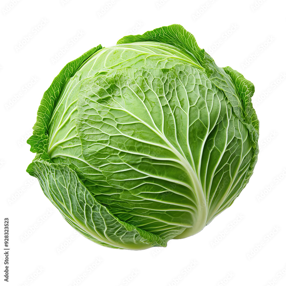 Obraz premium cabbage isolated on transparent background, side view