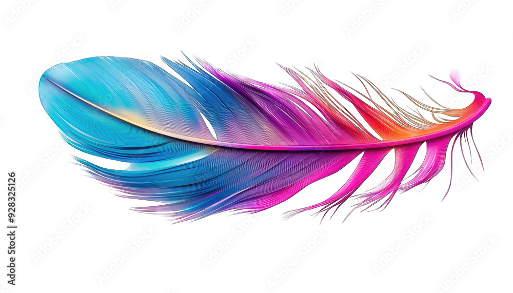 feathers adorn a fashionable isolated on transparent background