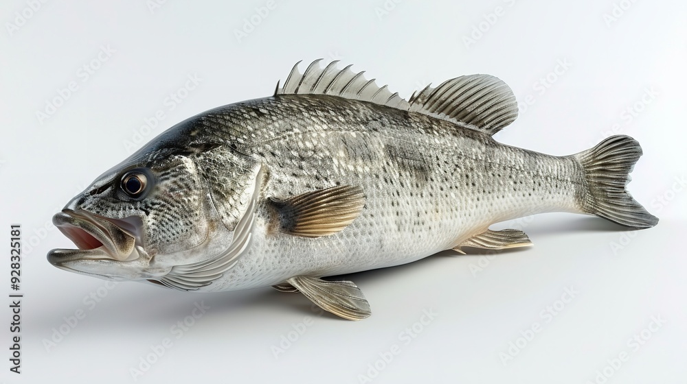 Obraz premium Fish ruff isolated on white background (Gymnocephalus cernuus)