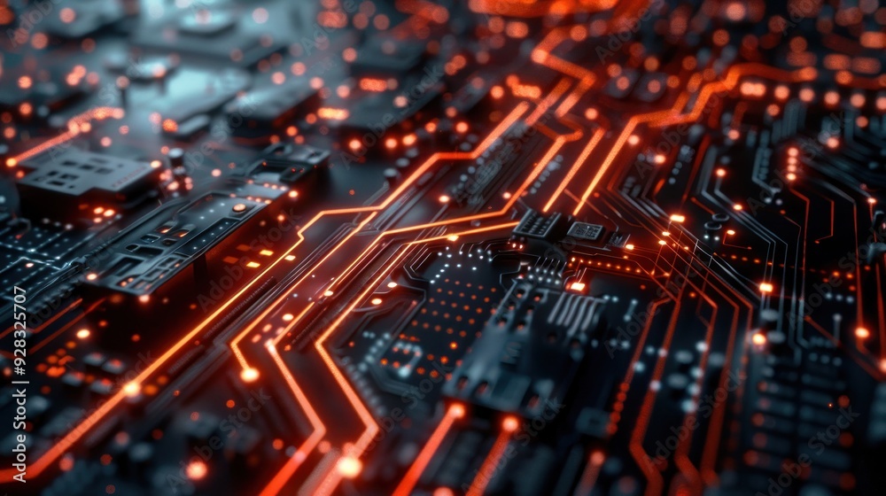 Circuit technology background with hi-tech digital data connection system and computer electronic design,Circuit board closeup ,Electronic computer hardware technology, 3d rendering Circuit technology background with hi-tech digital data connection system and computer electronic design,Circuit board closeup ,Electronic computer hardware technology, 3d rendering