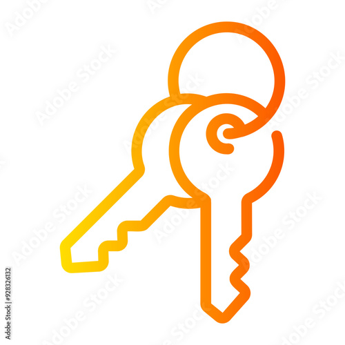 keyset Line Gradient Icon