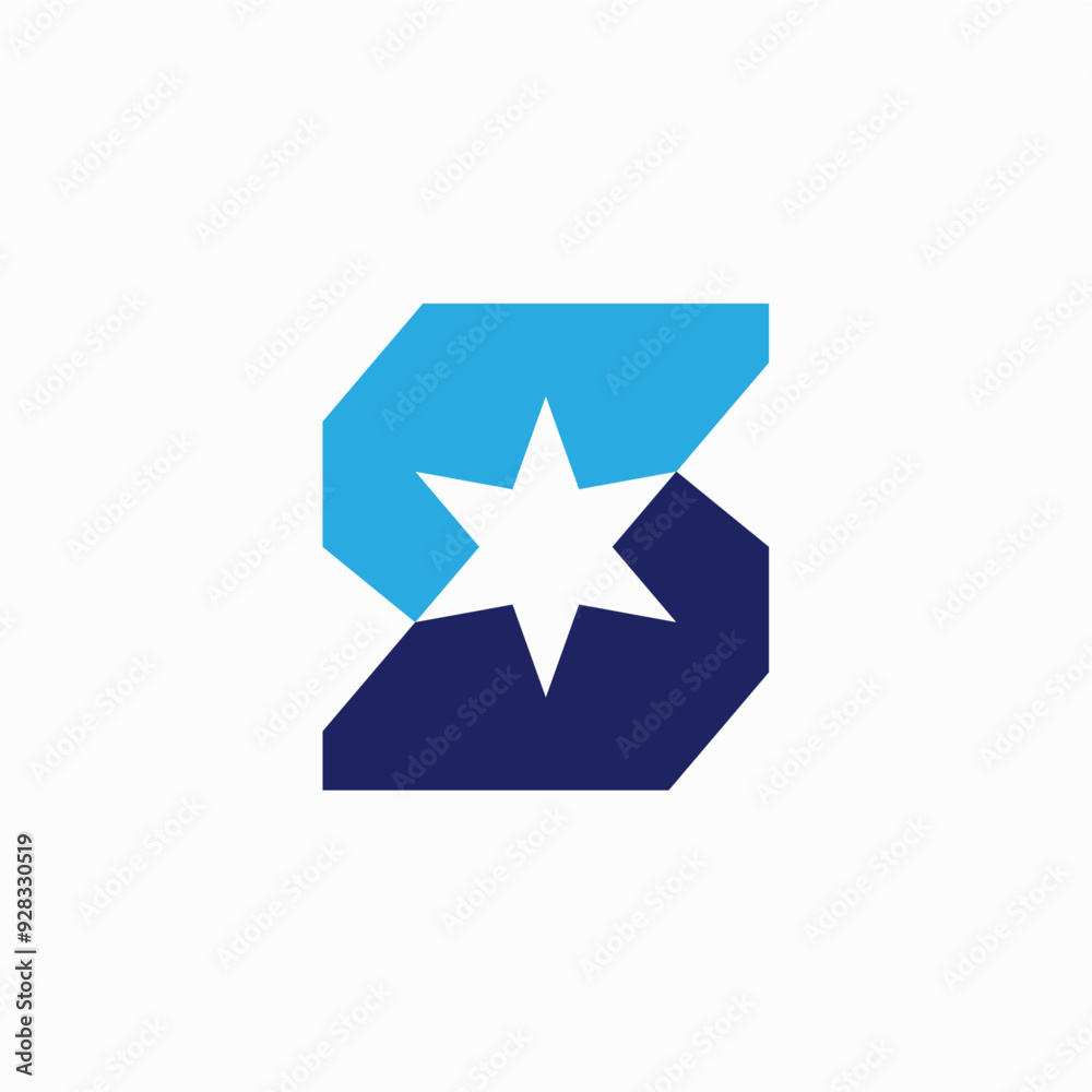 s letter star logo vector icon illustration	