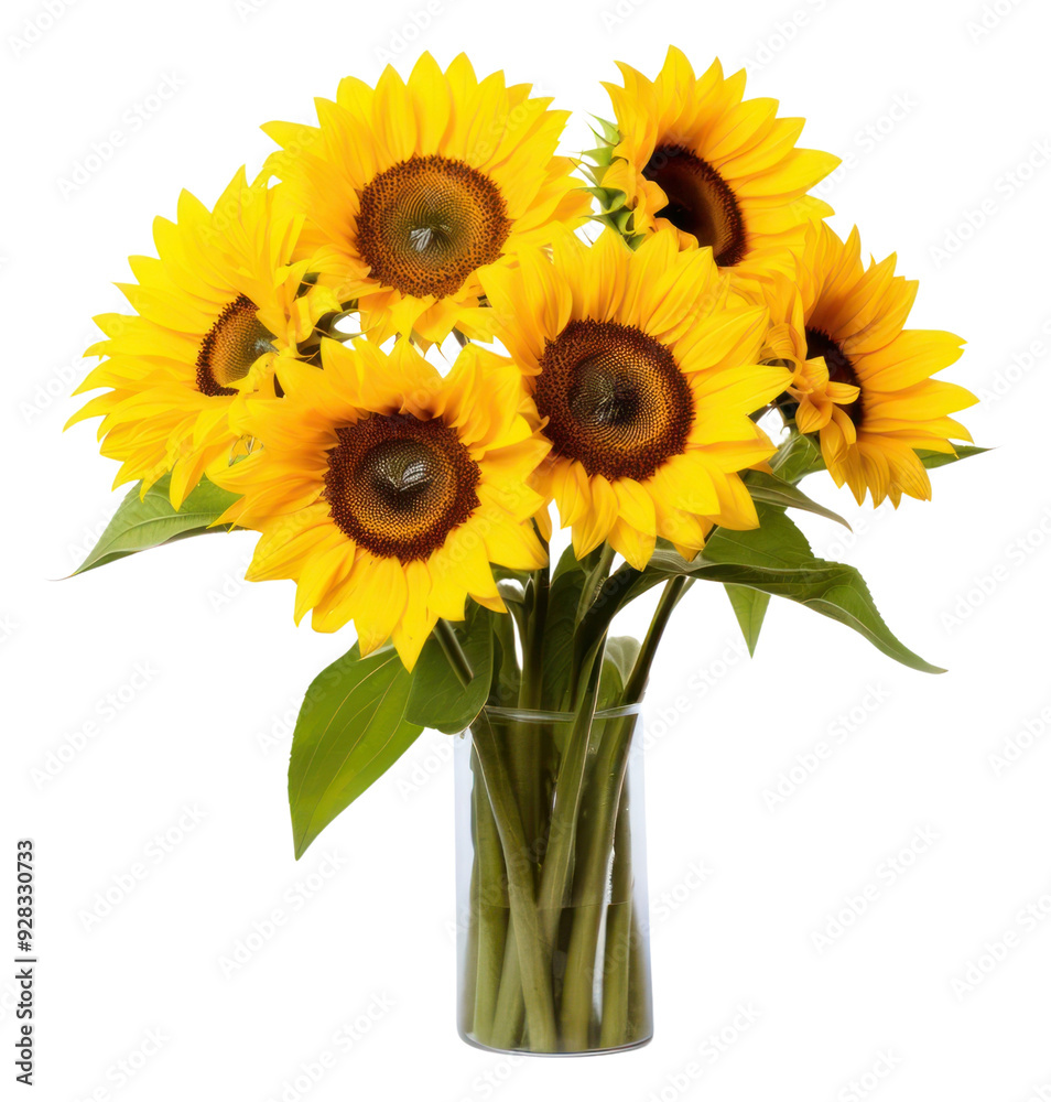 Fototapeta premium PNG Sunflower inflorescence asterales freshness.