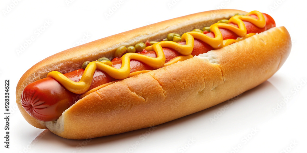 Hot Dog Isolated on White Background - Clipping Path Hot Dog Isolated on White Background - Clipping Path
