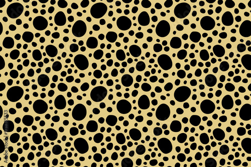 Small dash pattern. Seamless minimal dash pattern, small elements on yellow background.