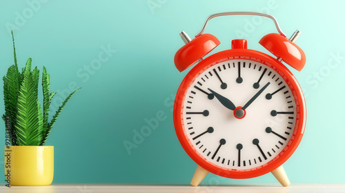 Clock with interlocking pieces, representing timebound productivity, 3D illustration photo