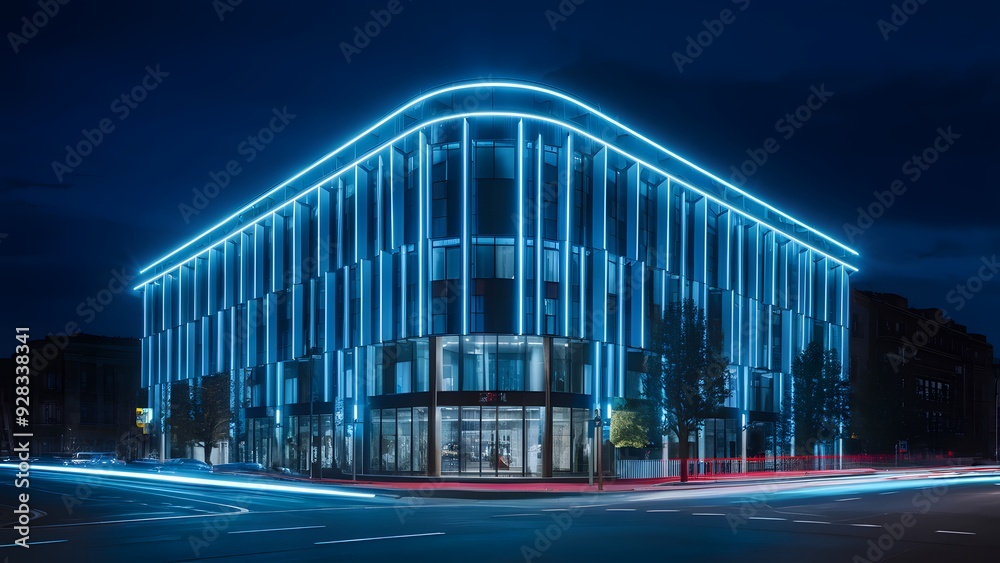 Fototapeta premium Amazing building architecure neon color