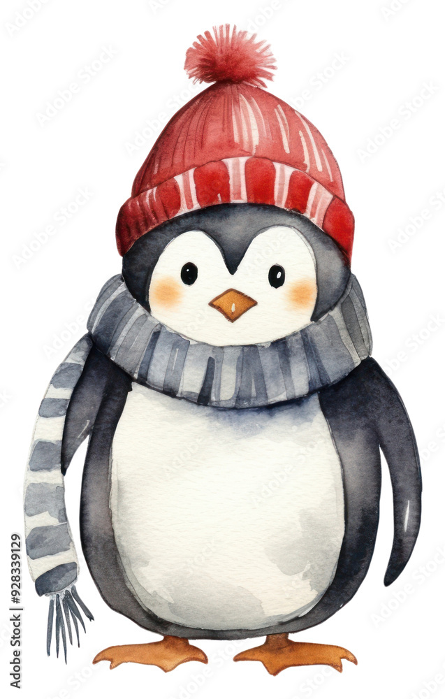 Naklejka premium PNG Penguin winter animal bird.