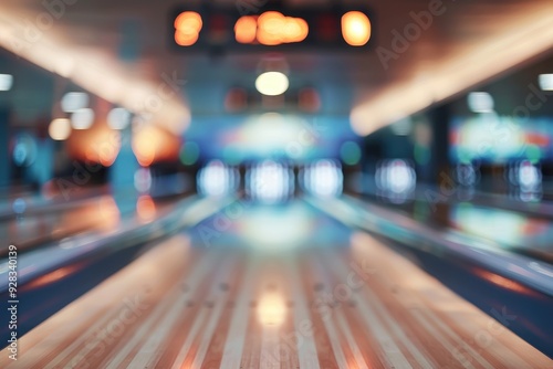 Wallpaper Mural Blur picture of bowling alley Torontodigital.ca