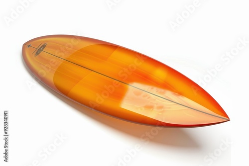 Brand new surfboard on white background