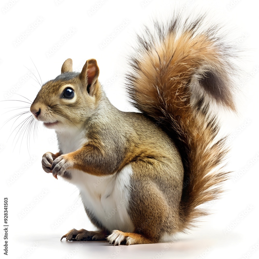 squirrel on white background squirrel on white background