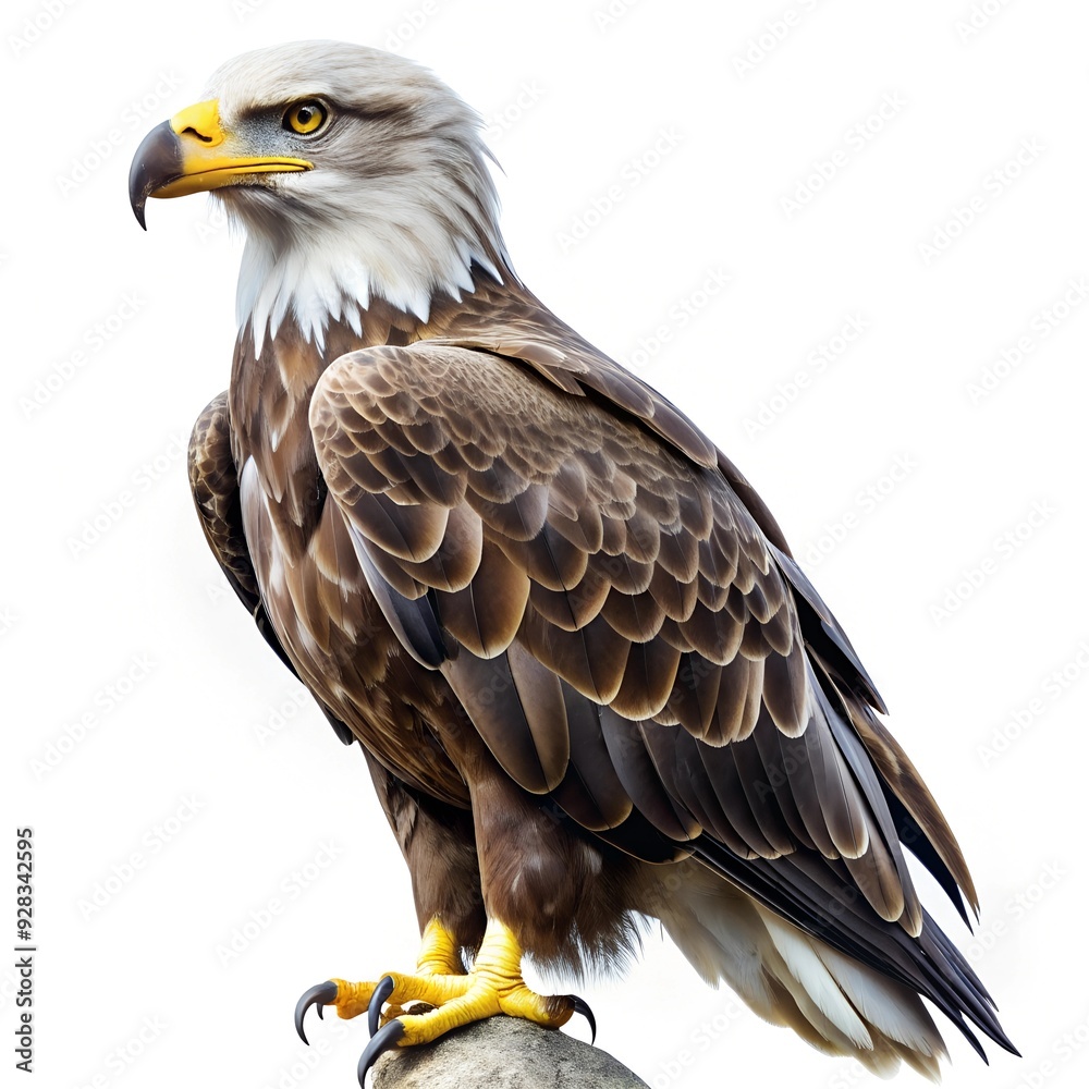 Obraz premium bald eagle isolated on white background