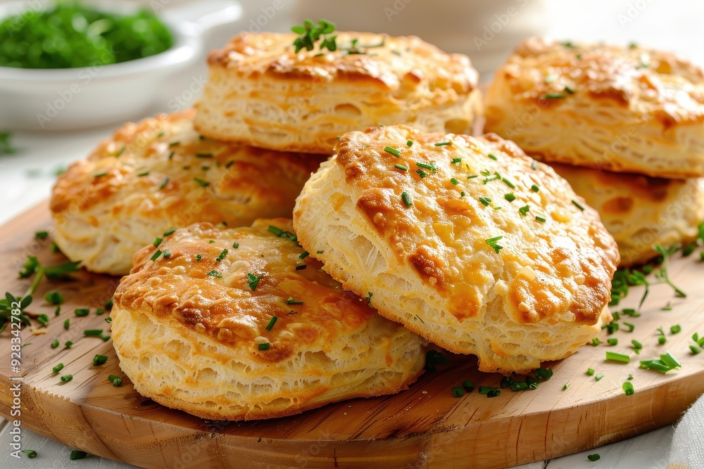 Buttermilk biscuits displayed on a white background Buttermilk biscuits displayed on a white background