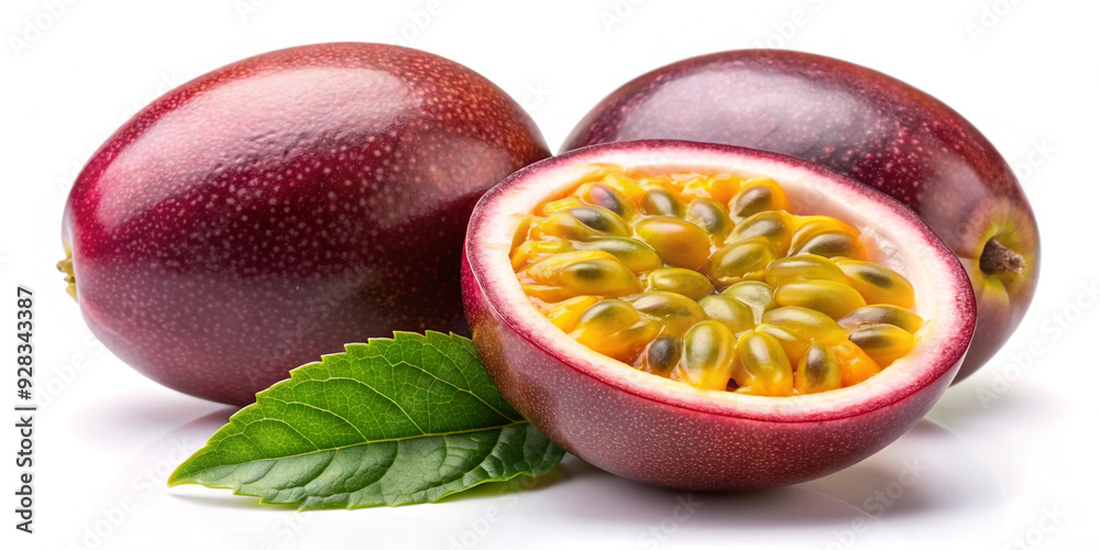 Passionfruit isolated on white background Passionfruit isolated on white background