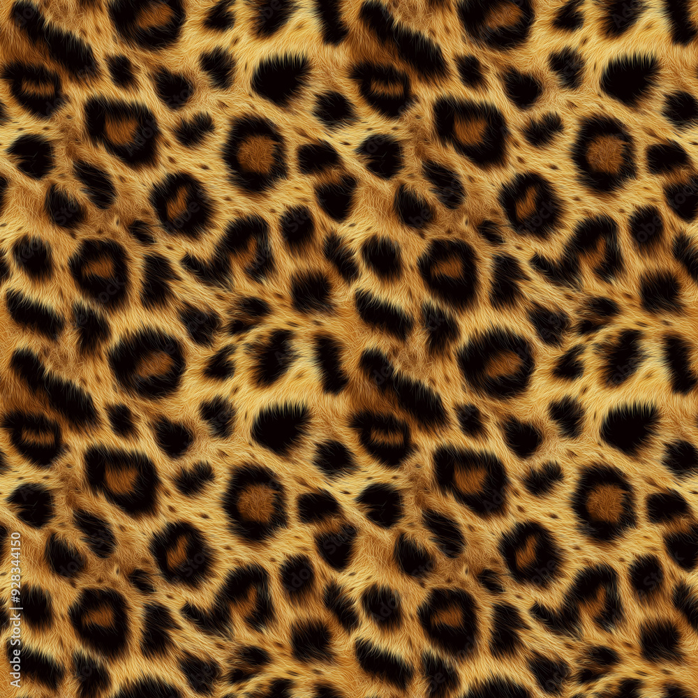 Realistic leopard fur print seamless pattern tile Realistic leopard fur print seamless pattern tile