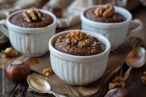 Chestnut pudding made at home