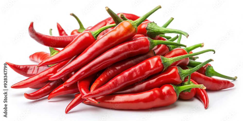 Red hot chili peppers isolated on white background Red hot chili peppers isolated on white background