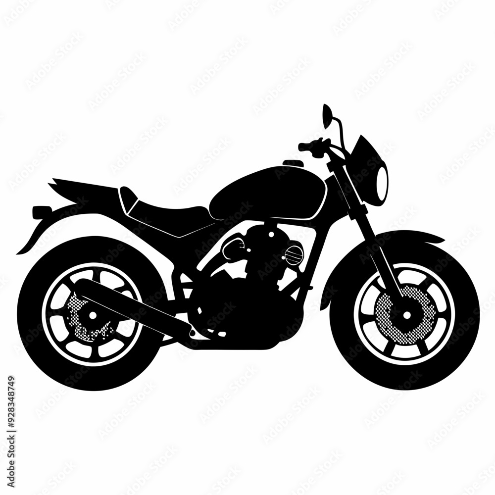 Fototapeta premium Motorcycle Black silhouette