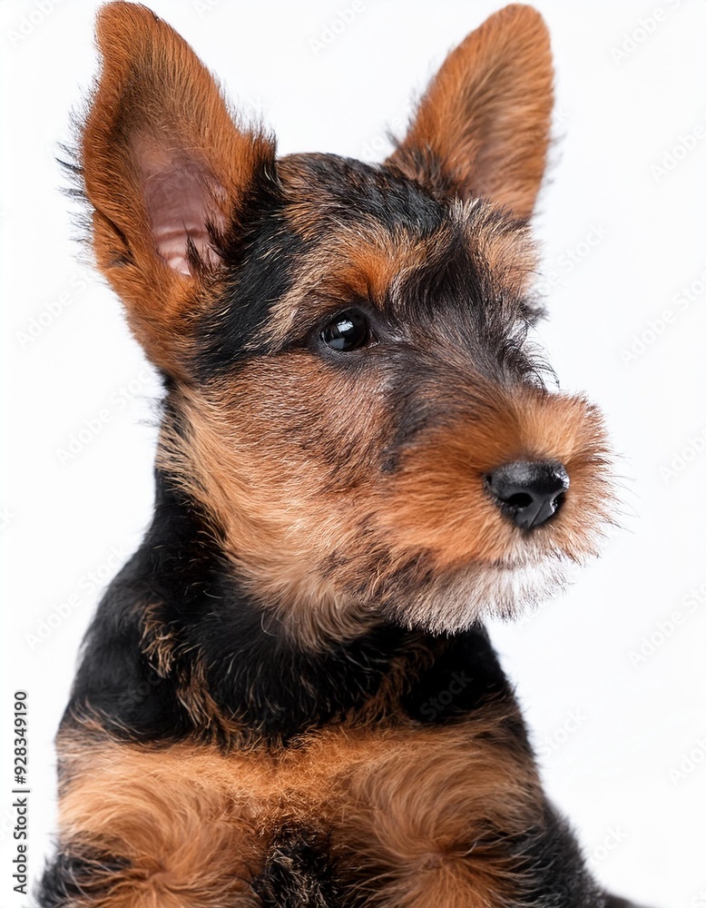 ウェルシュ・テリアの子犬のポートレート(Welsh Terrier puppy portrait on white background)
ウェルシュ・テリアの子犬のポートレート(Welsh Terrier puppy portrait on white background)