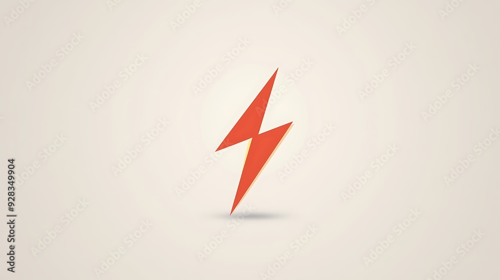 a lightning bolt, a whimsical illustration, minimalistic, light gray background a lightning bolt, a whimsical illustration, minimalistic, light gray background