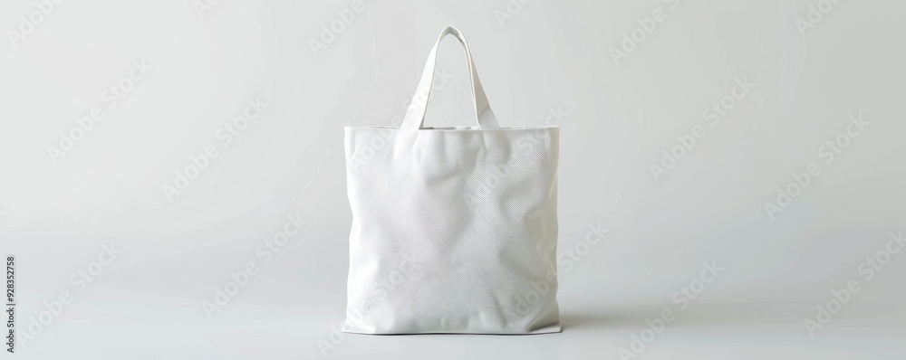 White canvas tote bag on white background, 4K hyperrealistic photo White canvas tote bag on white background, 4K hyperrealistic photo
