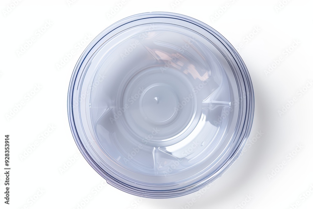 Clipping path isolated top view plastic bowl lid Clipping path isolated top view plastic bowl lid