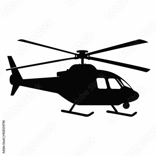 Helicopter Black silhouette