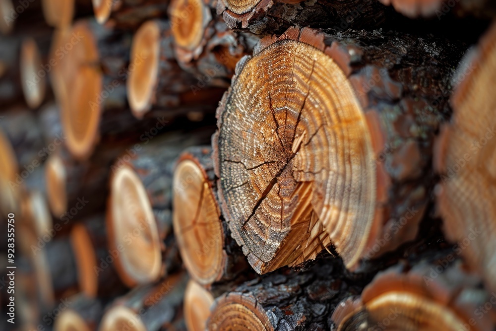 Close up of pine wood ready for use Close up of pine wood ready for use