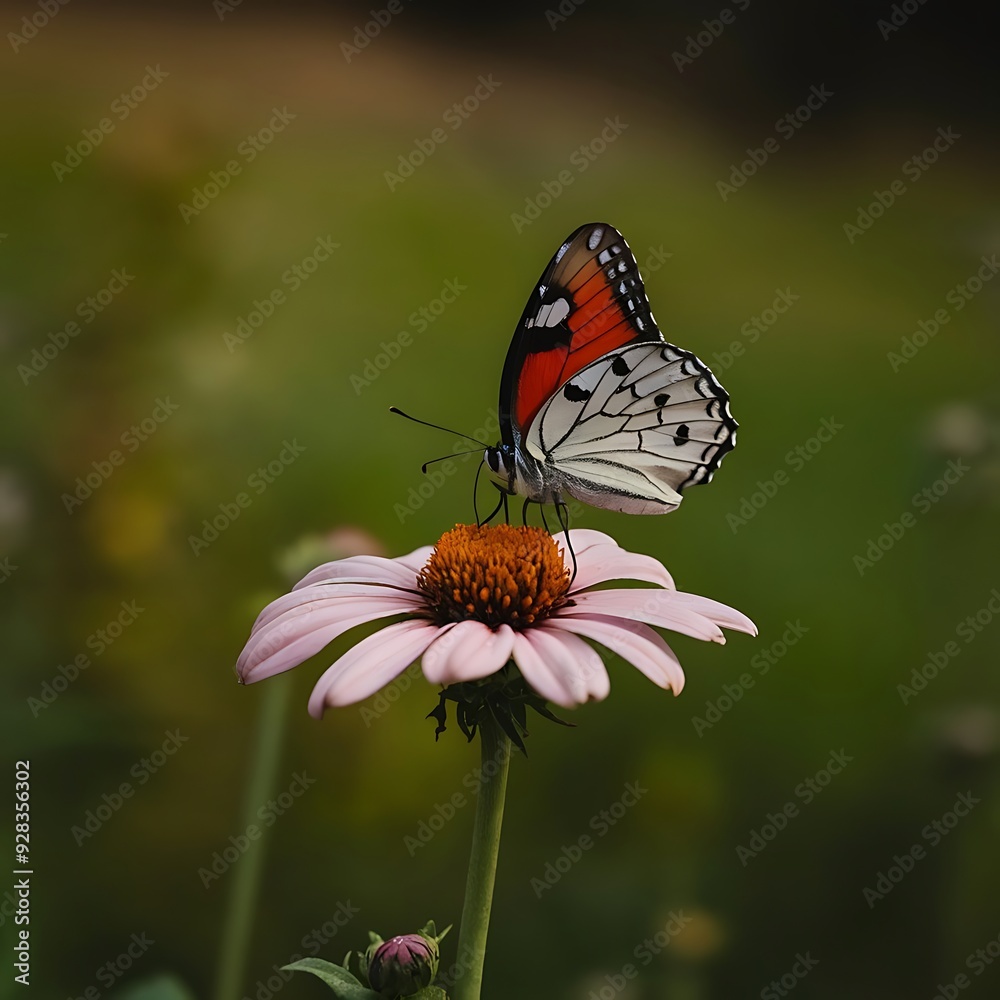 Fototapeta premium butterfly on flower
