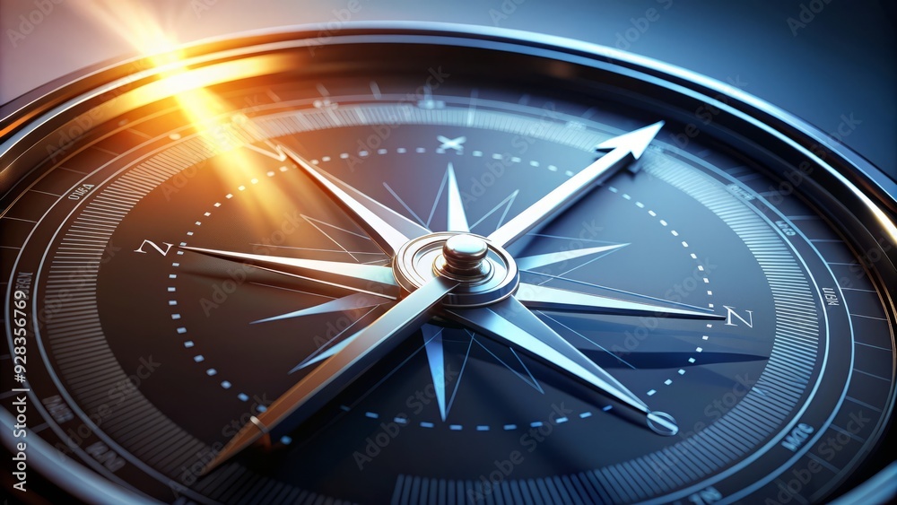 A modern, minimalist illustration of a compass with a glowing needle pointing towards a stylized abstract logo, symbolizing direction and purpose in business. A modern, minimalist illustration of a compass with a glowing needle pointing towards a stylized abstract logo, symbolizing direction and purpose in business.