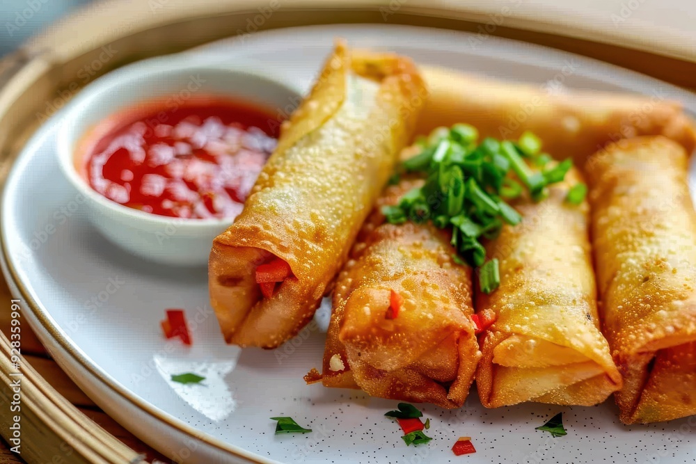 Crispy fried vegetable rolls from Indonesia Crispy fried vegetable rolls from Indonesia
