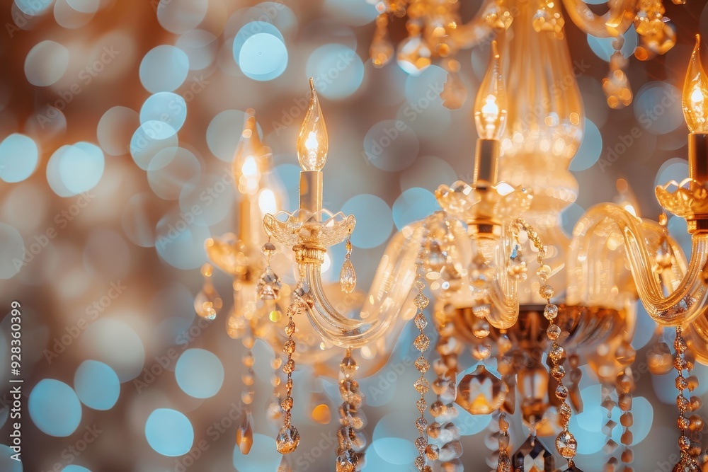 Crystal chandelier with bokeh effect Crystal chandelier with bokeh effect