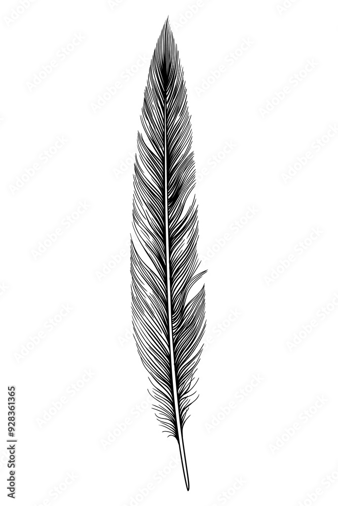 Feathers icon black silhouette hand drawn sketch Feathers icon black silhouette hand drawn sketch