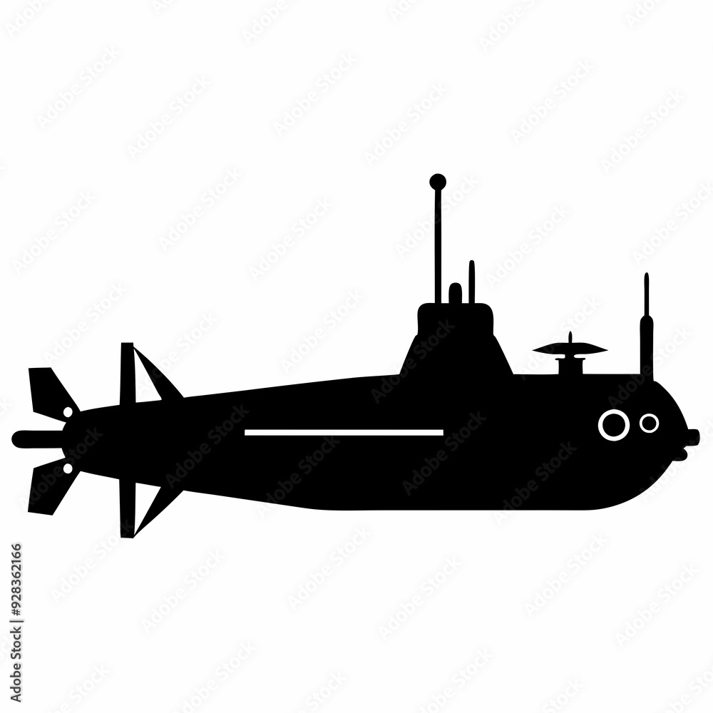 Submarine Black silhouette Submarine Black silhouette