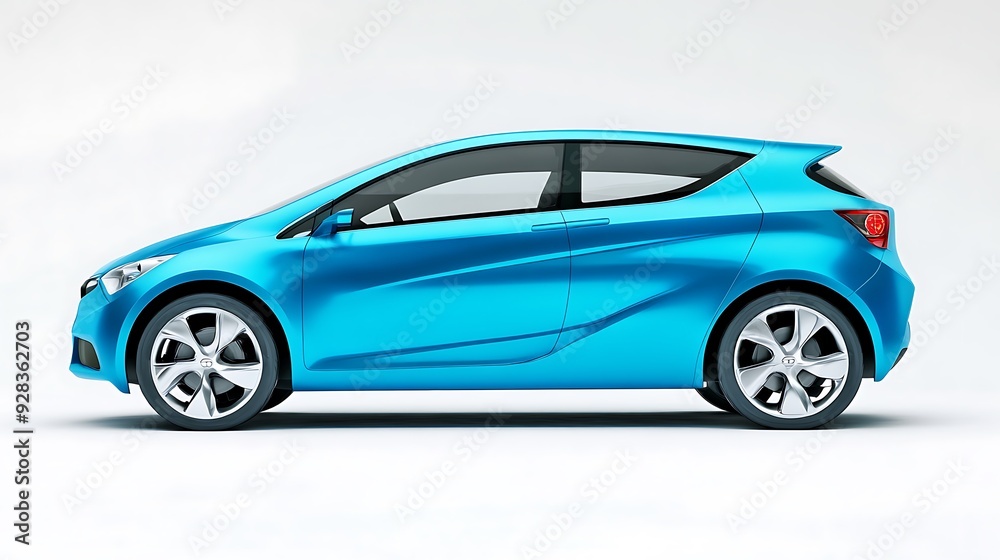 Naklejka premium Modern Luxury Colored Car Race Design Concept Wallpaper Background 3d Rendering Generative Ai
