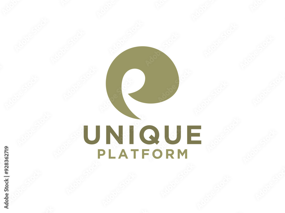 Double Line Abstract Initial Letter P Logo. Double Line Abstract Initial Letter P Logo.